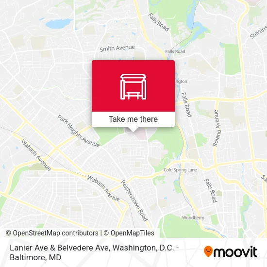 Lanier Ave & Belvedere Ave map