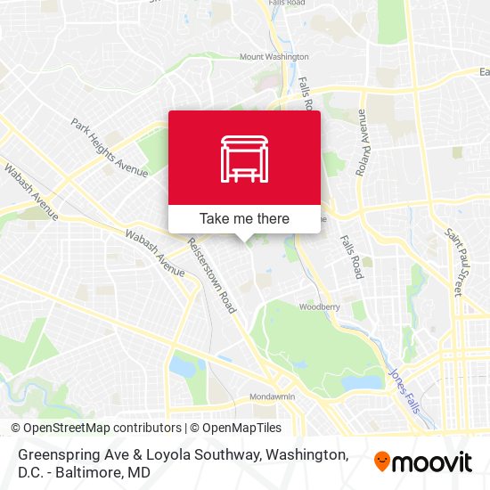 Greenspring Ave & Loyola Southway map