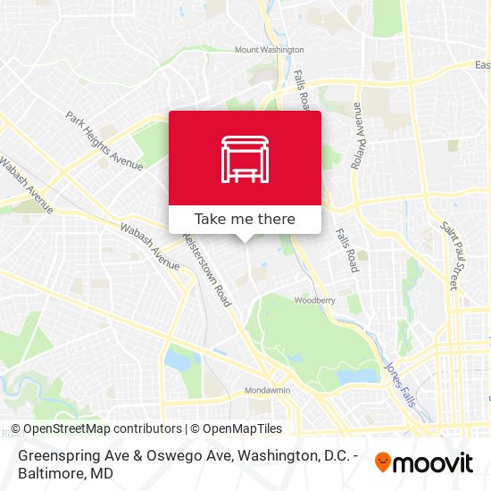 Mapa de Greenspring Ave & Oswego Ave