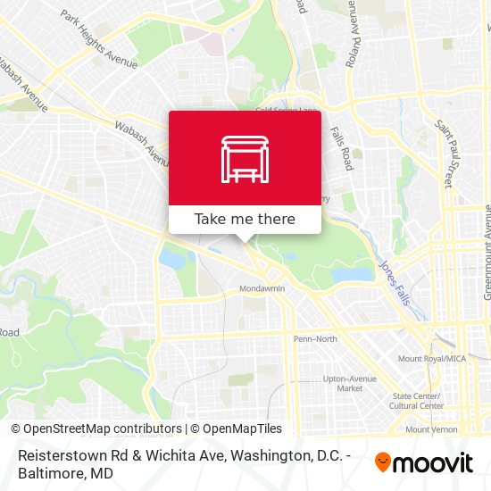 Reisterstown Rd & Wichita Ave map