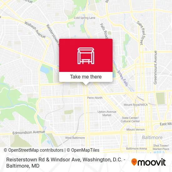 Reisterstown Rd & Windsor Ave map