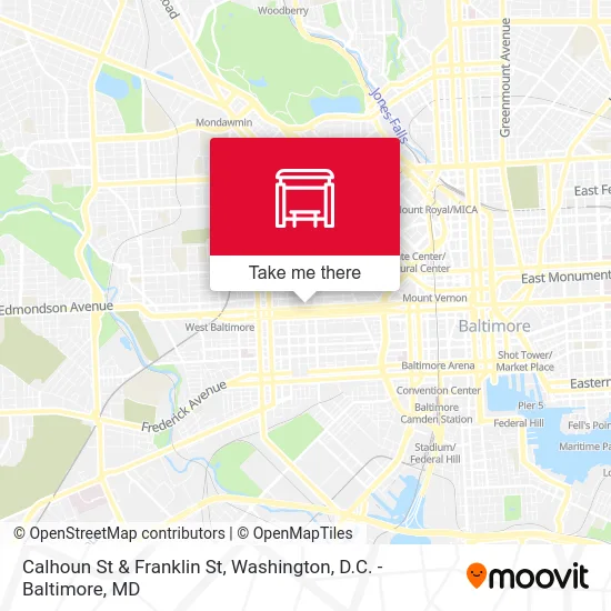 Calhoun St & Franklin St map