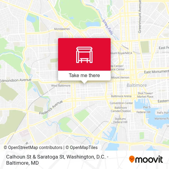 Calhoun St & Saratoga St map