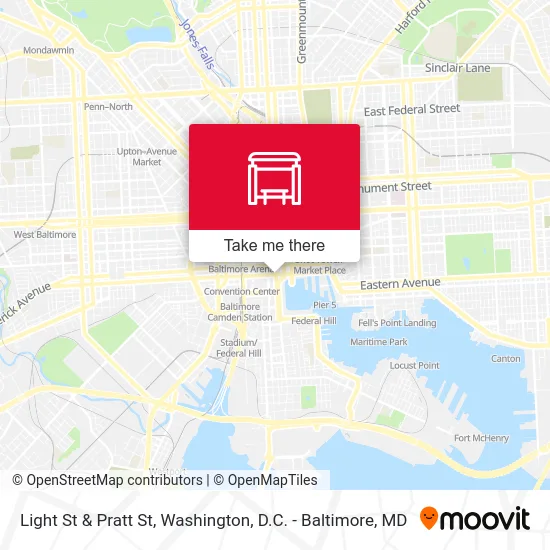 Light St & Pratt St map