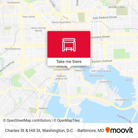 Charles St & Hill St map