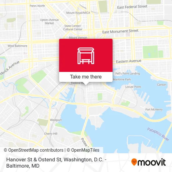 Hanover St & Ostend St map