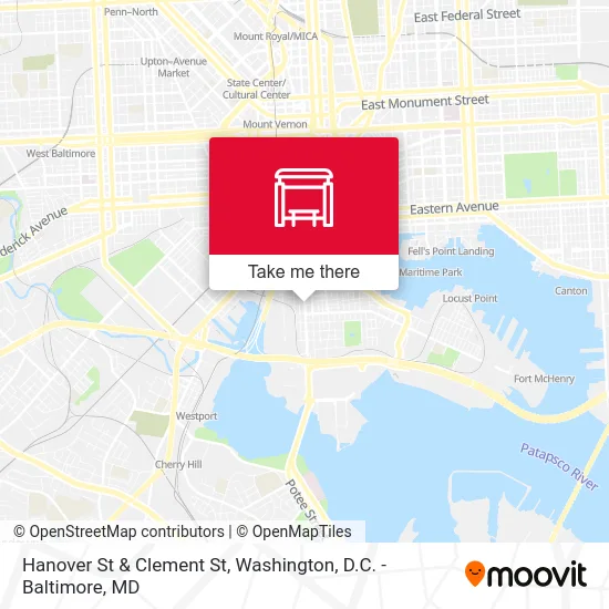 Hanover St & Clement St map