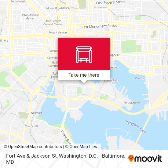 Fort Ave & Jackson St map