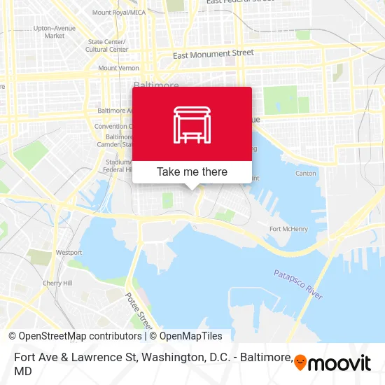 Fort Ave & Lawrence St map