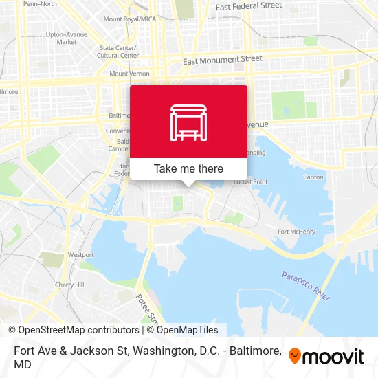 Fort Ave & Jackson St map