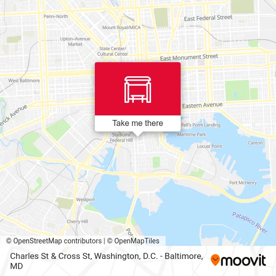 Charles St & Cross St map