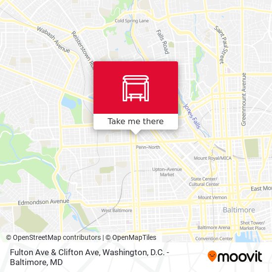 Fulton Ave & Clifton Ave map