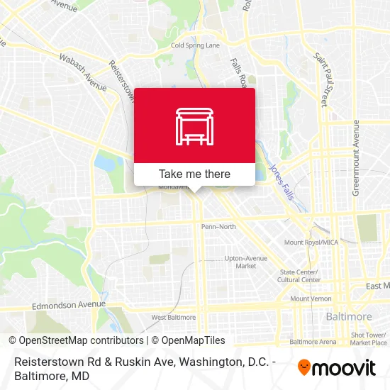 Reisterstown Rd & Ruskin Ave map