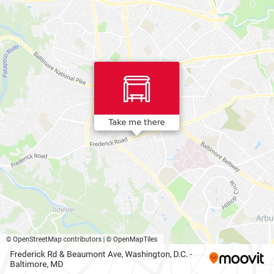 Mapa de Frederick Rd & Beaumont Ave