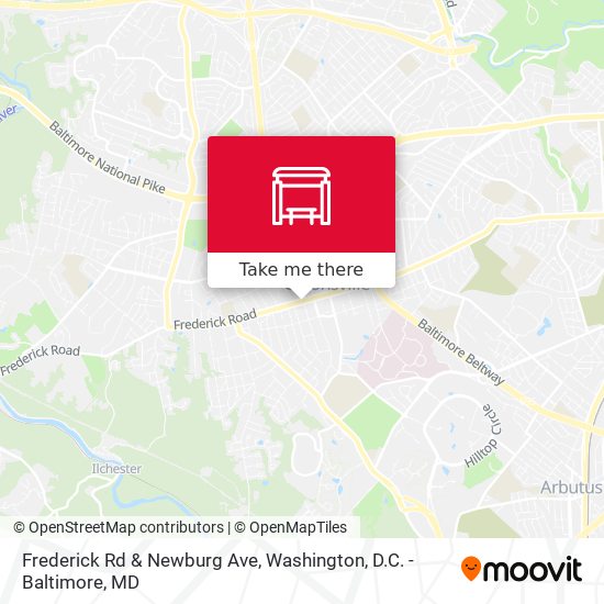 Frederick Rd & Newburg Ave map