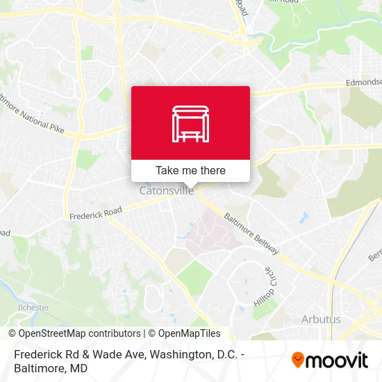 Frederick Rd & Wade Ave map