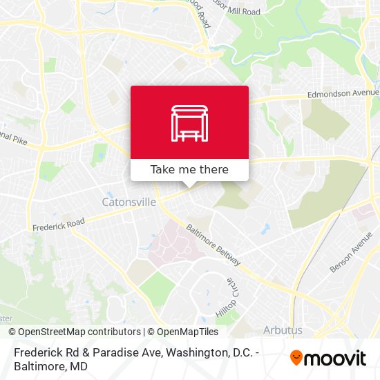 Frederick Rd & Paradise Ave map