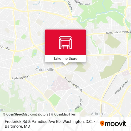 Frederick Rd & Paradise Ave Eb map