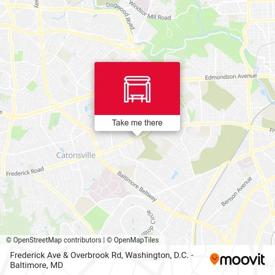 Frederick Ave & Overbrook Rd map