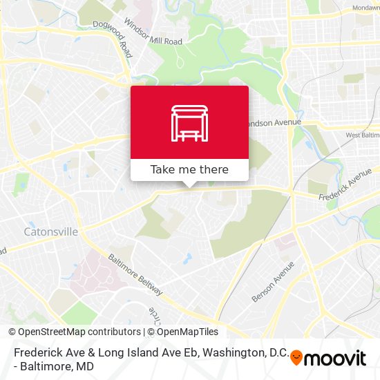 Mapa de Frederick Ave & Long Island Ave Eb