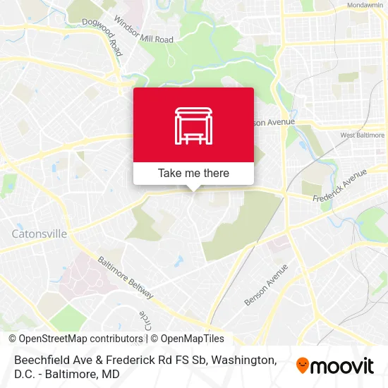 Mapa de Beechfield Ave & Frederick Rd FS Sb