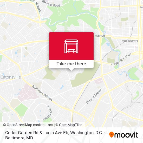 Cedar Garden Rd & Lucia Ave Eb map