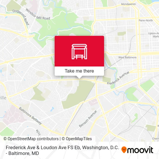 Frederick Ave & Loudon Ave FS Eb map