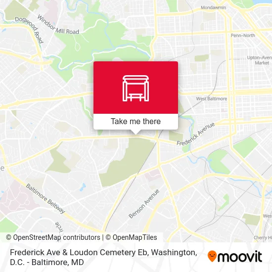 Frederick Ave & Loudon Cemetery Eb map