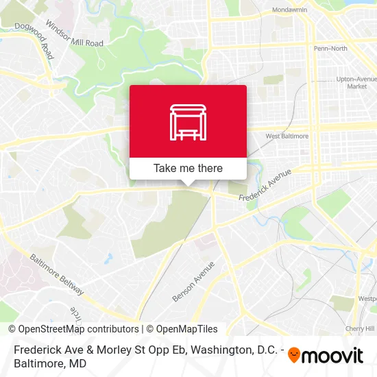 Frederick Ave & Morley St Opp Eb map