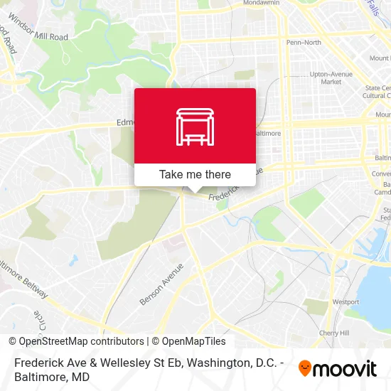 Frederick Ave & Wellesley St Eb map