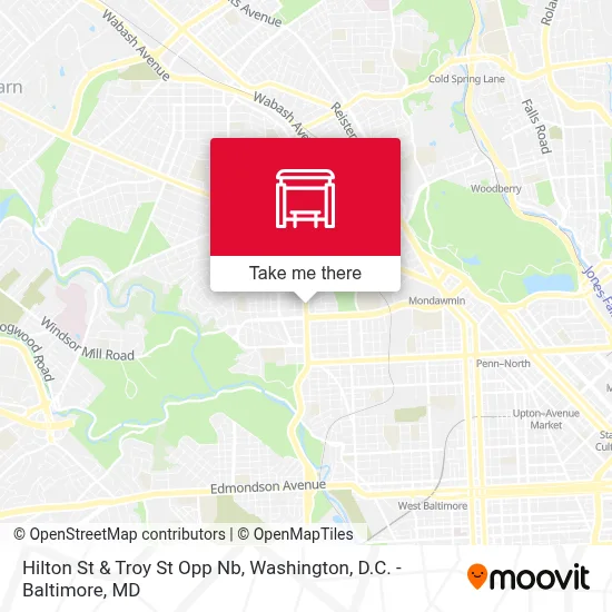 Hilton St & Troy St Opp Nb map