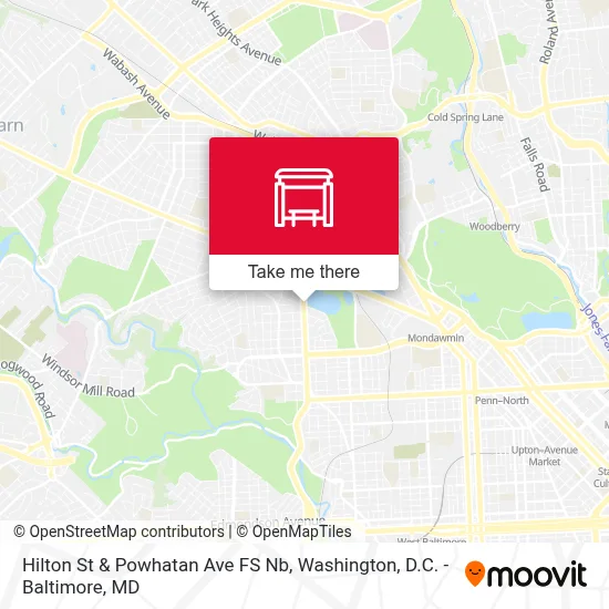 Hilton St & Powhatan Ave FS Nb map