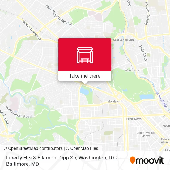 Liberty Hts & Ellamont Opp Sb map