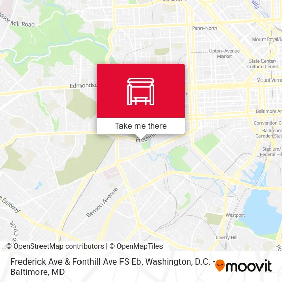 Frederick Ave & Fonthill Ave FS Eb map