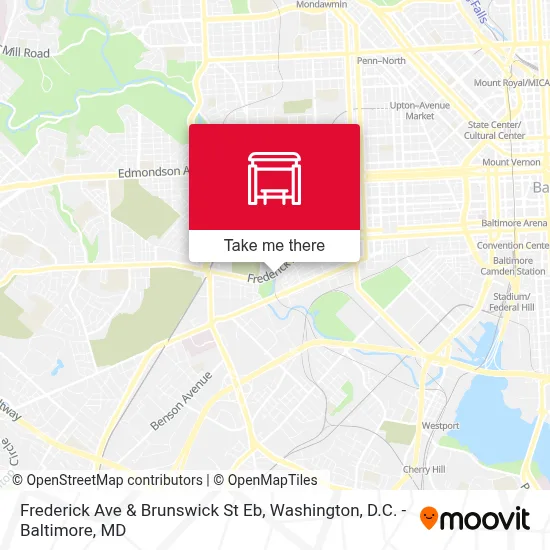 Frederick Ave & Brunswick St Eb map