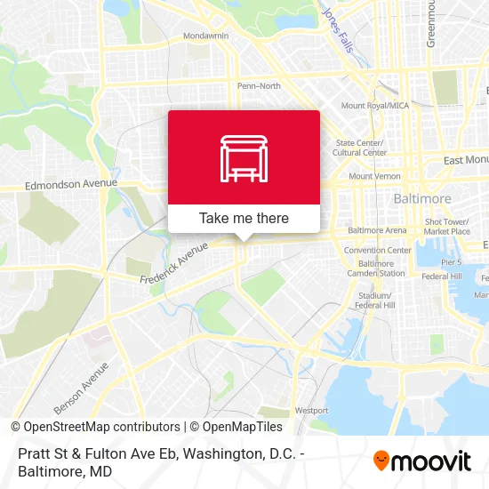 Pratt St & Fulton Ave Eb map