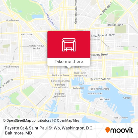 Fayette St & Saint Paul St Wb map