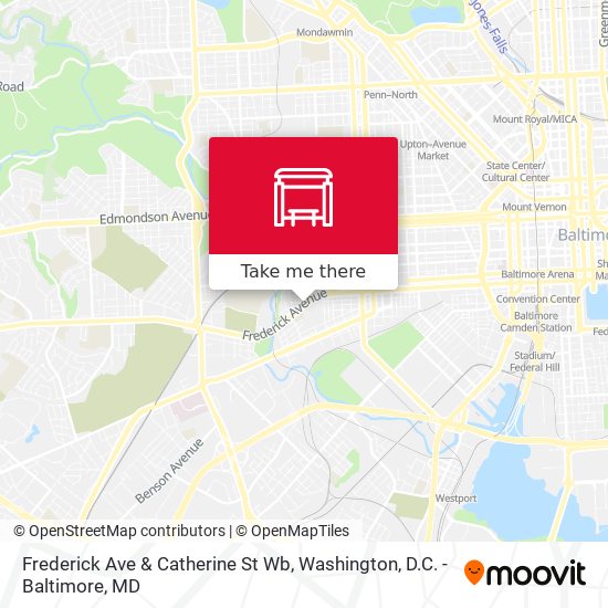 Frederick Ave & Catherine St Wb map