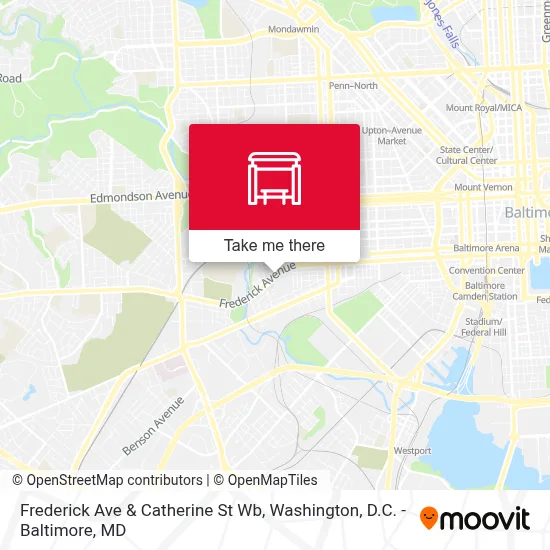 Frederick Ave & Catherine St Wb map