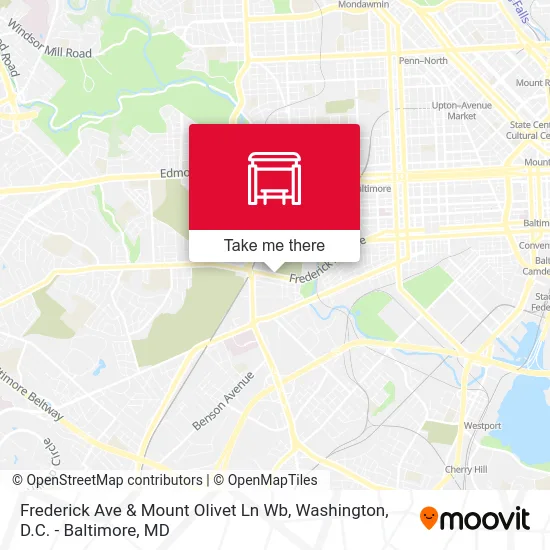 Frederick Ave & Mount Olivet Ln Wb map