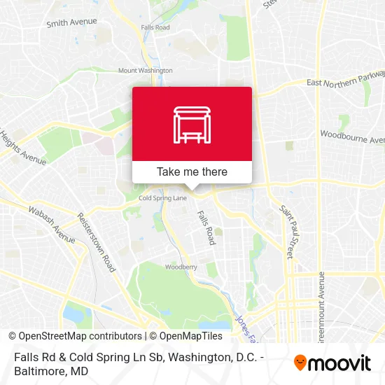 Mapa de Falls Rd & Cold Spring Ln Sb