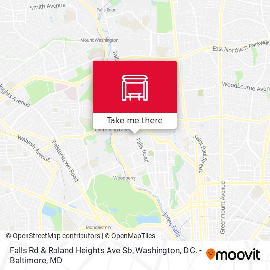 Falls Rd & Roland Heights Ave Sb map