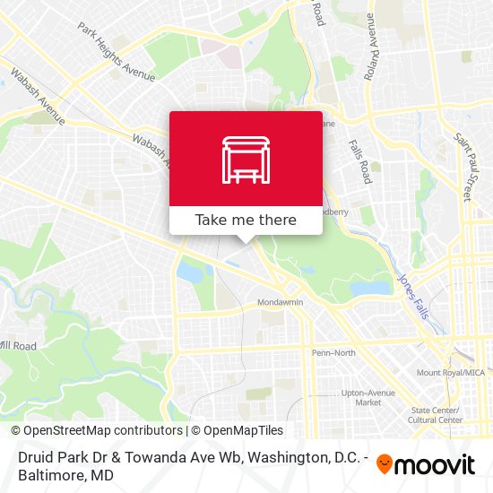 Druid Park Dr & Towanda Ave Wb map