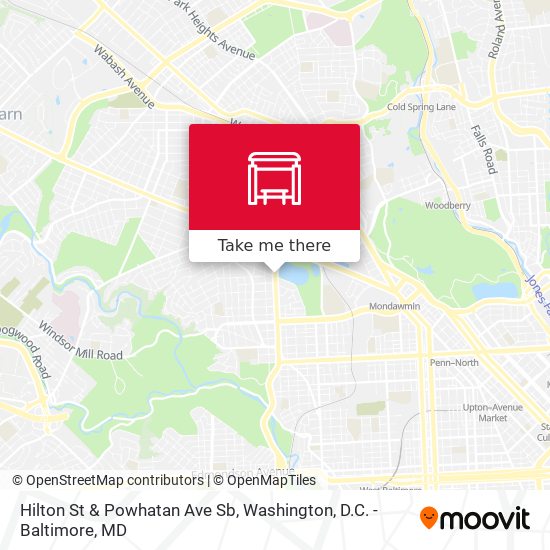 Hilton St & Powhatan Ave Sb map