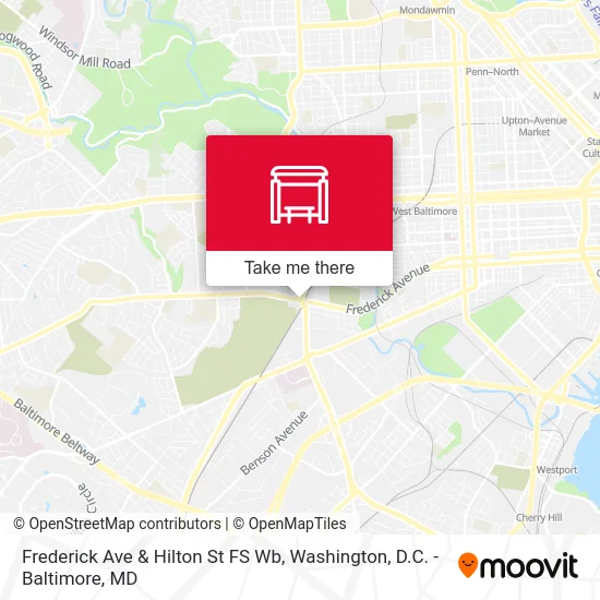 Frederick Ave & Hilton St FS Wb map