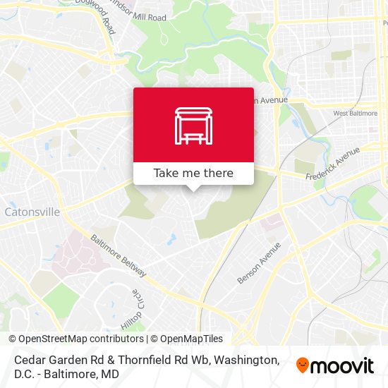 Mapa de Cedar Garden Rd & Thornfield Rd Wb