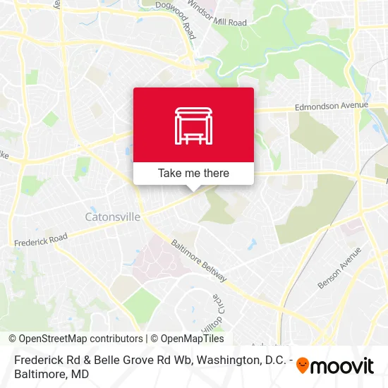 Frederick Rd & Belle Grove Rd Wb map