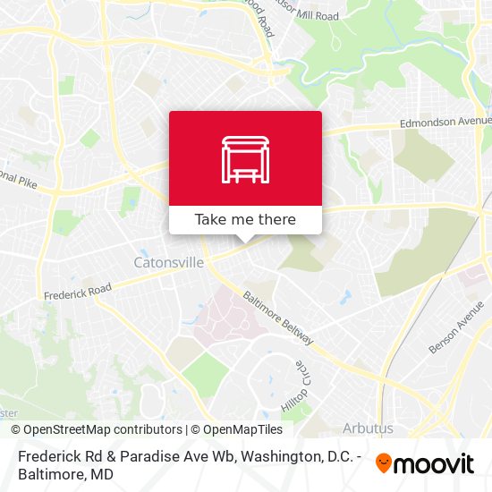 Mapa de Frederick Rd & Paradise Ave Wb