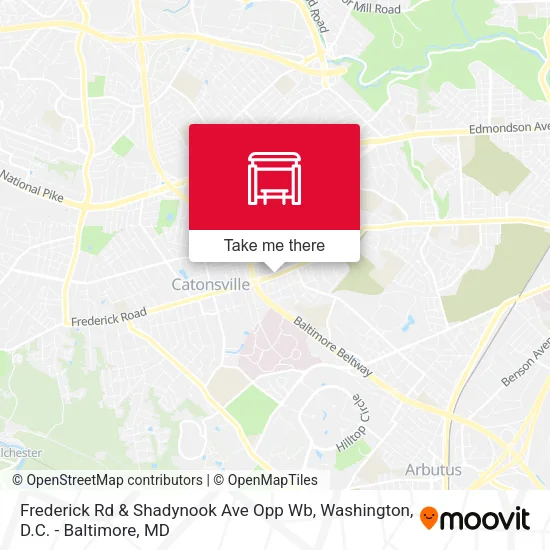 Frederick Rd & Shadynook Ave Opp Wb map