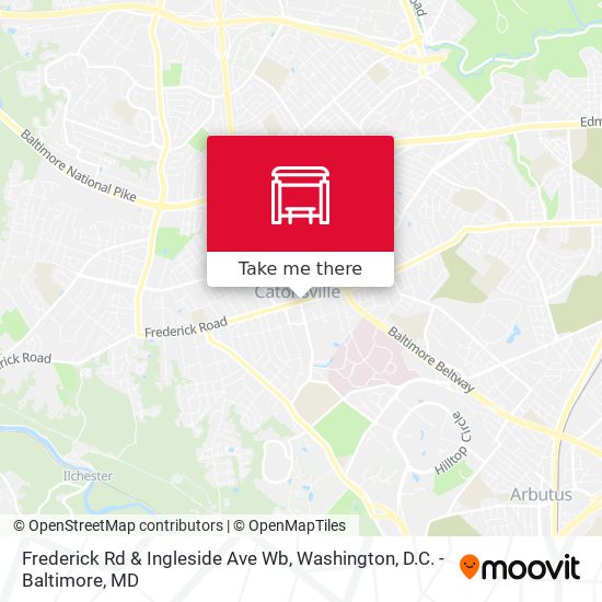 Frederick Rd & Ingleside Ave Wb map